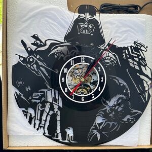 Star Wars Black Vinyl Record Wall Clock